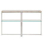Azel Marble-top Chrome Framed Sofa Table by iNSPIRE Q Modern