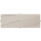 Azel Marble-top Chrome Framed Sofa Table by iNSPIRE Q Modern