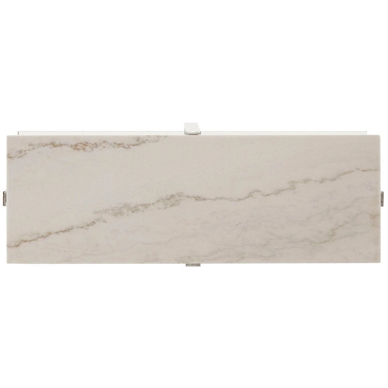 Azel Marble-top Chrome Framed Sofa Table by iNSPIRE Q Modern