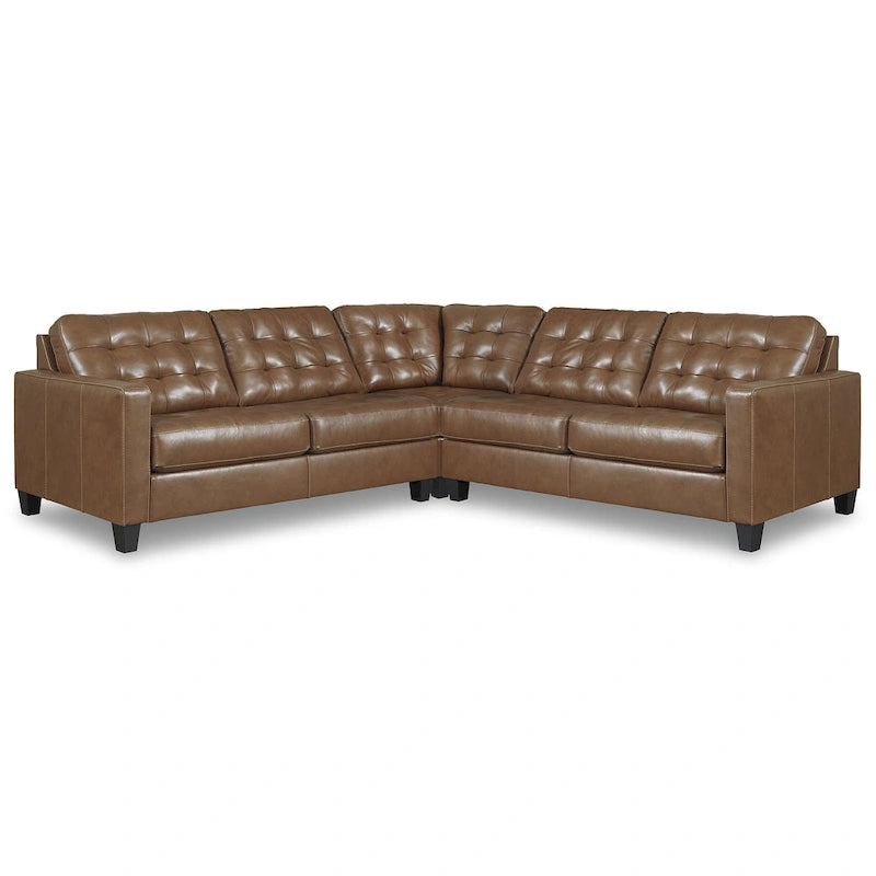 Signature Design by Ashley Baskove Brown 3-Piece Sectional - 100W x 100D x 39H