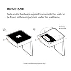 Madison Park Cecile Blue Push Back Recliner