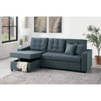 Poundex Reversible Convertible Sectional Sleeper with Storage