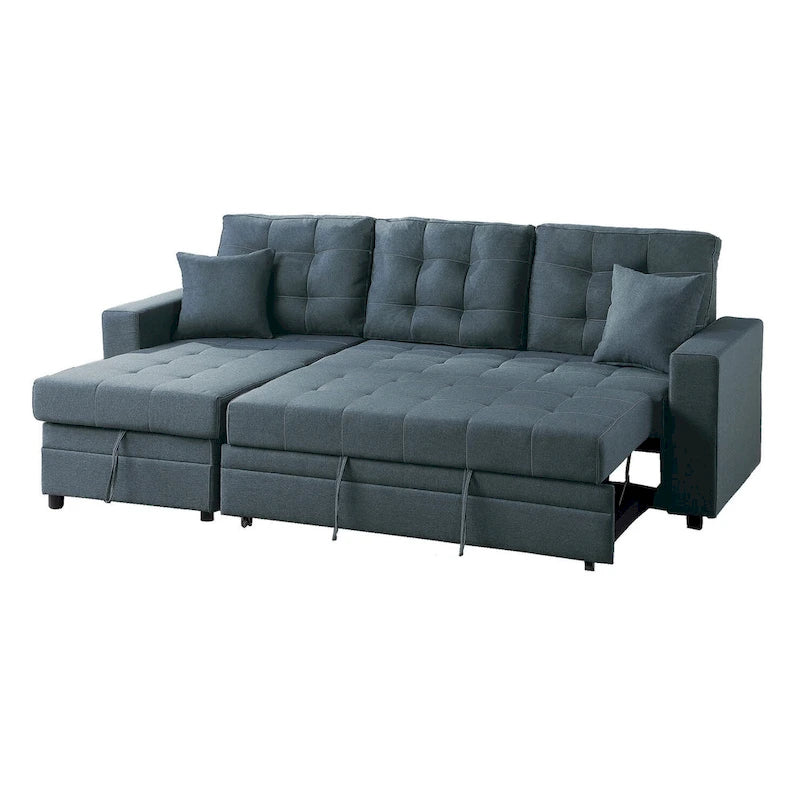 Poundex Reversible Convertible Sectional Sleeper with Storage