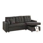 Poundex Reversible Convertible Sectional Sleeper with Storage