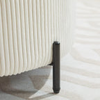 42.3W Upholstered Swivel Accent Chair with 4 Pillows and Half-Moon Storage Ottoman