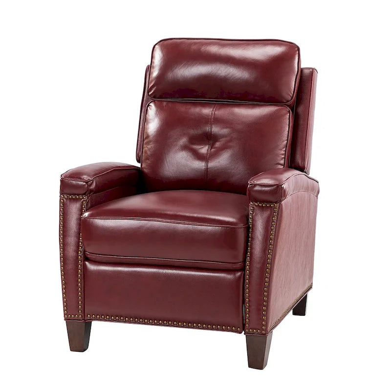 Gaspar Mid-Century Modern Pushback Recliner with Nailhead Trim by HULALA HOME