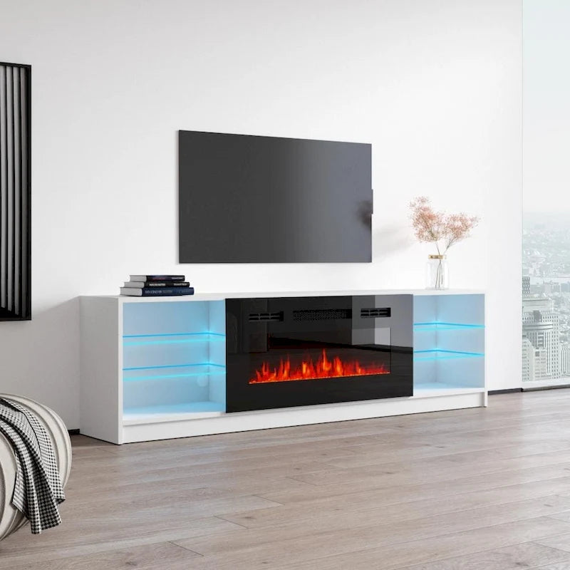 Strick & Bolton Amsden Electric Fireplace TV Stand