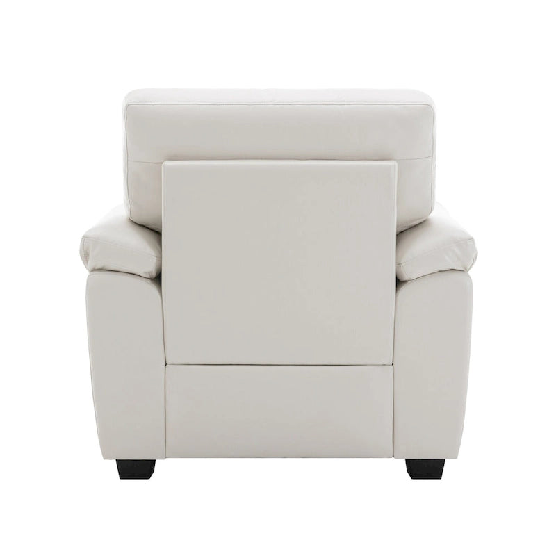 Morden Fort Upholstered Living Room Set, 2 Pieces - Faux Leather chair, Loveseat