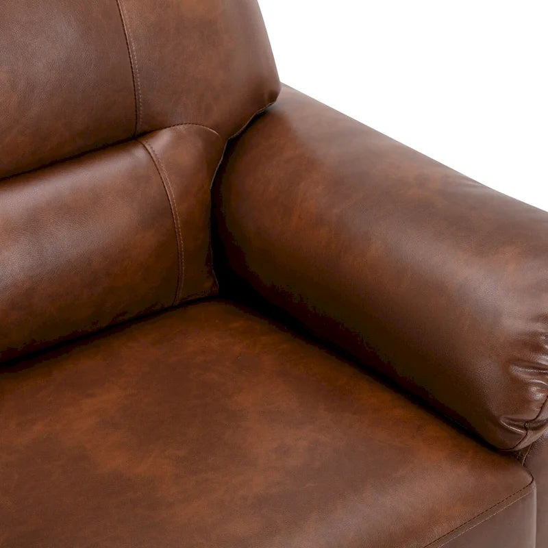 Morden Fort Upholstered Living Room Set, 2 Pieces - Faux Leather chair, Loveseat