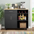 Futzca Kitchen Island Cart with Storage Cabinet and Drawers - N/A