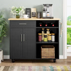 Futzca Kitchen Island Cart with Storage Cabinet and Drawers - N/A