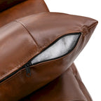 Morden Fort Upholstered Living Room Set, 2 Pieces, Faux Leather Chair, Sofa