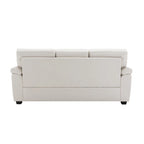 Morden Fort Upholstered Living Room Set, 2 Pieces, Faux Leather Chair, Sofa