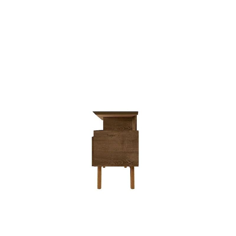 Yonkers Mid Century Modern Wood . Media Console Cabinet