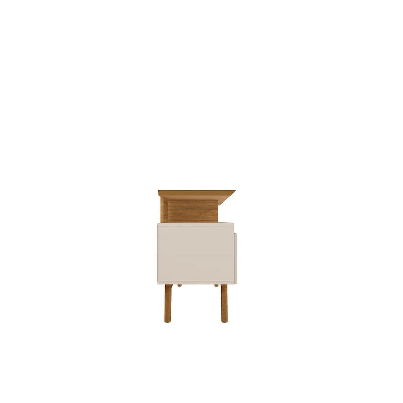 Yonkers Mid Century Modern Wood . Media Console Cabinet
