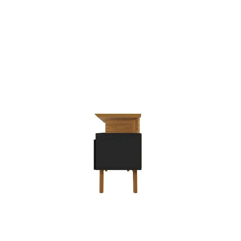 Yonkers Mid Century Modern Wood . Media Console Cabinet