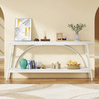 70.8Sofa Tables, 2 Tier Extra Long Console Tables for Entryway