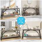 70.8Sofa Tables, 2 Tier Extra Long Console Tables for Entryway