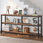 70.8 Inches Console Table 3 Tiers TV Stand Sofa Table