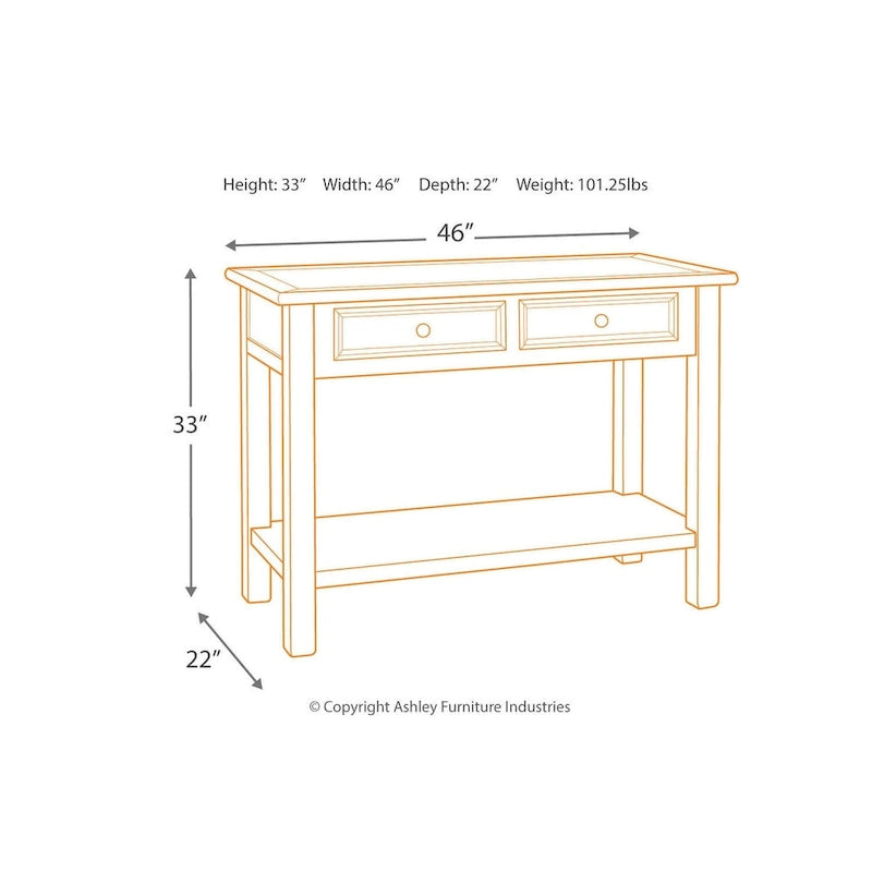 Signature Design by Ashley Bolanburg Farmhouse Sofa Table