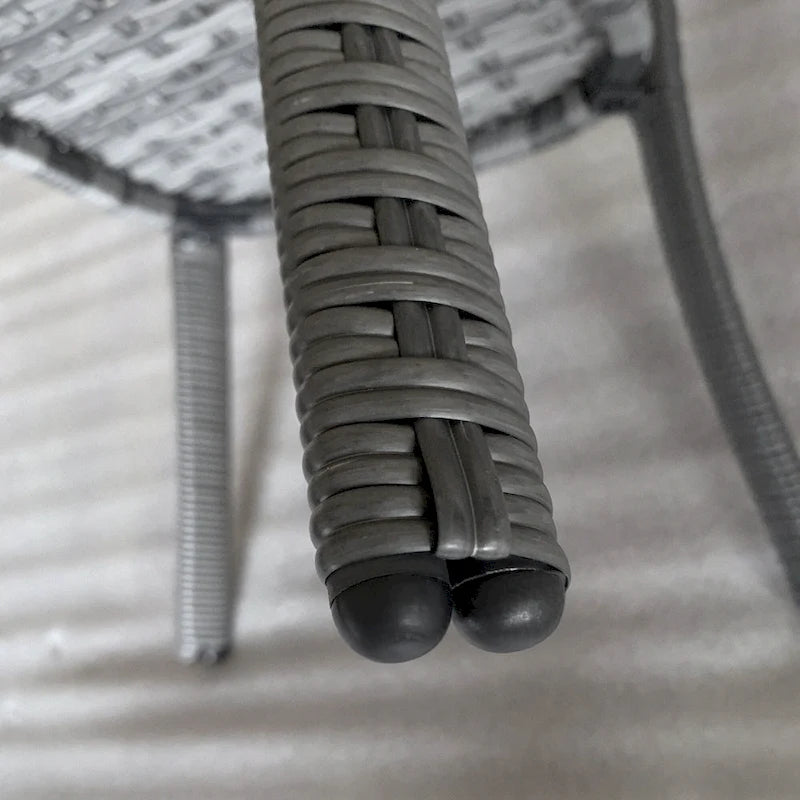 Outsunny Rattan Coffee Table with Storage Shelf, Wicker Side Table with Glass Top, Outdoor End Table for Garden, Porch, Backyard