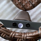 Outsunny Rattan Coffee Table with Storage Shelf, Wicker Side Table with Glass Top, Outdoor End Table for Garden, Porch, Backyard