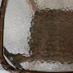 Outsunny Rattan Coffee Table with Storage Shelf, Wicker Side Table with Glass Top, Outdoor End Table for Garden, Porch, Backyard