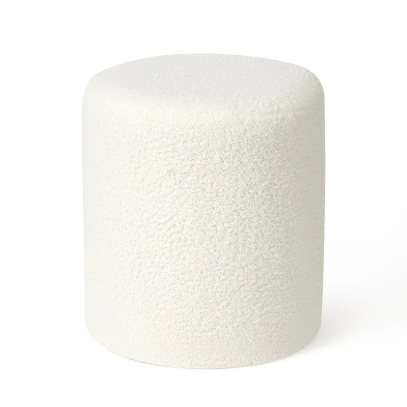 Adeco Footrest Ottoman 13 inches Fabric Stool for Living Room Bedroom