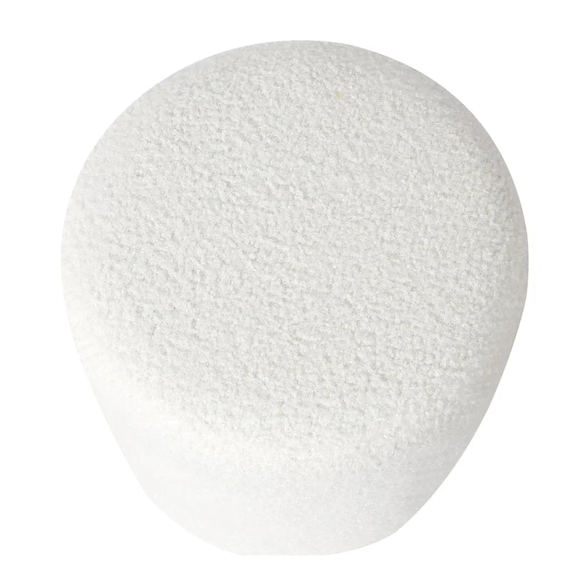 Adeco Footrest Ottoman 13 inches Fabric Stool for Living Room Bedroom