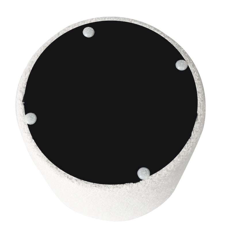 Adeco Footrest Ottoman 13 inches Fabric Stool for Living Room Bedroom