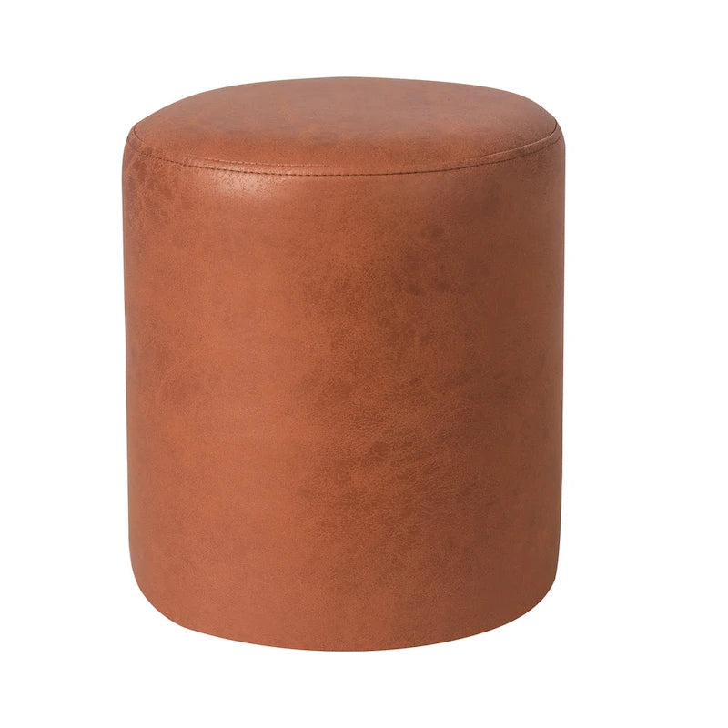 Adeco Footrest Ottoman 13 inches Fabric Stool for Living Room Bedroom