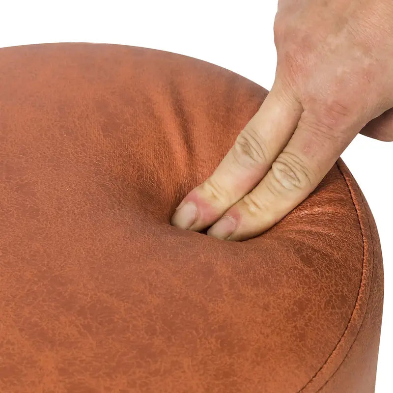 Adeco Footrest Ottoman 13 inches Fabric Stool for Living Room Bedroom