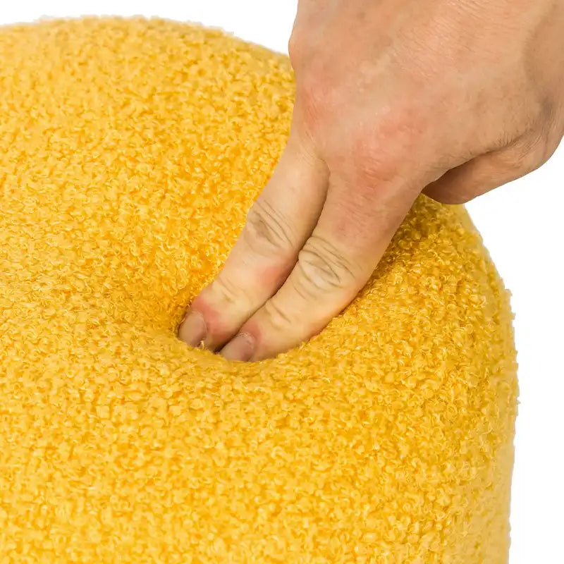 Adeco Footrest Ottoman 13 inches Fabric Stool for Living Room Bedroom