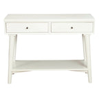Alpine Furniture Flynn Mid Century Modern Console Table with 2 Drawers