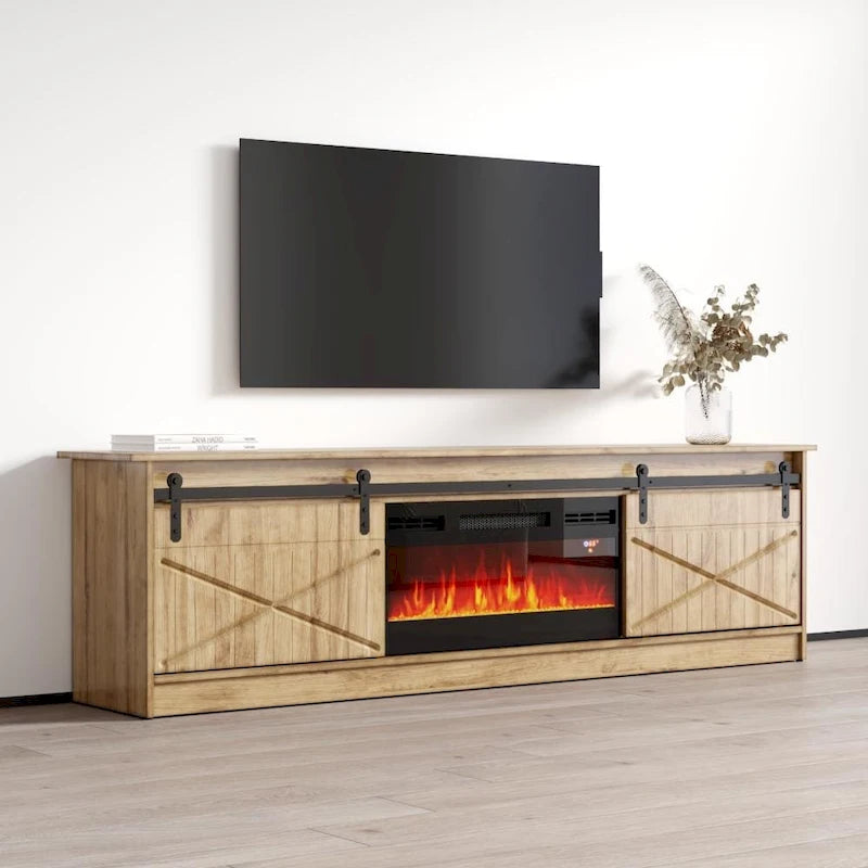 Granero BL-EF Electric Fireplace 79 TV Stand