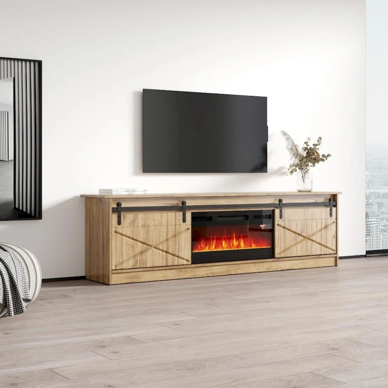 Granero BL-EF Electric Fireplace 79 TV Stand