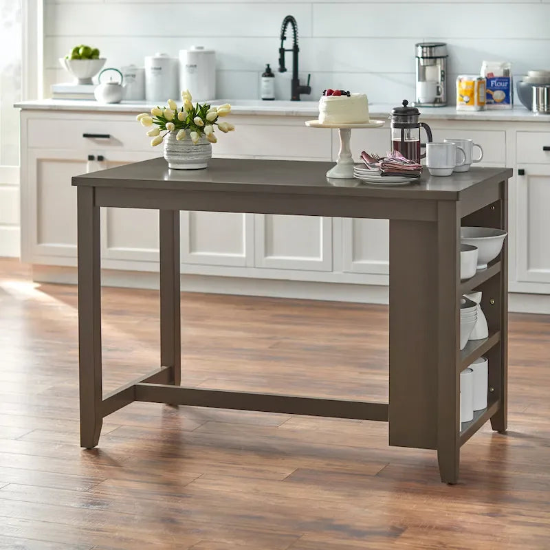 Lifestorey Tobias Storage Counter Height Storage Table