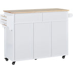 53 in. W Kitchen Island with Countertop and Drawers - N/A