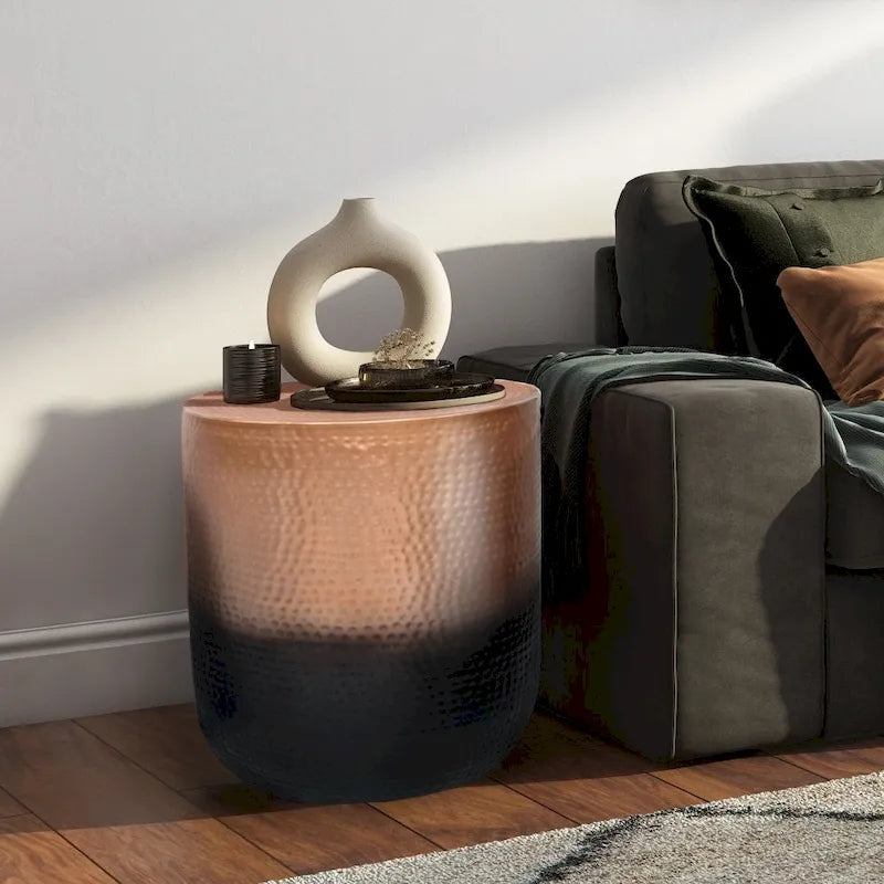 WYNDENHALL Kacy Boho 19 inch Wide Metal Metal Side Table, Fully Assembled