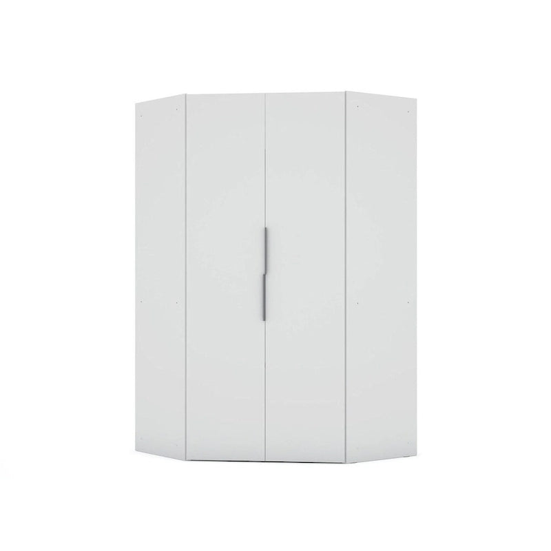 Mulberry 2.0 Modern Corner Wardrobe w/ 2 Hanging Rods