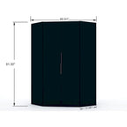 Mulberry 2.0 Modern Corner Wardrobe w/ 2 Hanging Rods