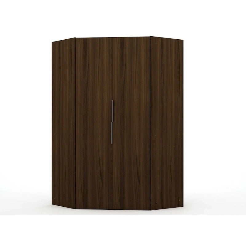 Mulberry 2.0 Modern Corner Wardrobe w/ 2 Hanging Rods
