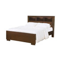 Wood Bed with Bookcase Headboard in Cappuccino