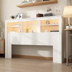 65W Timechee Wooden Bookcase Headboard With Light