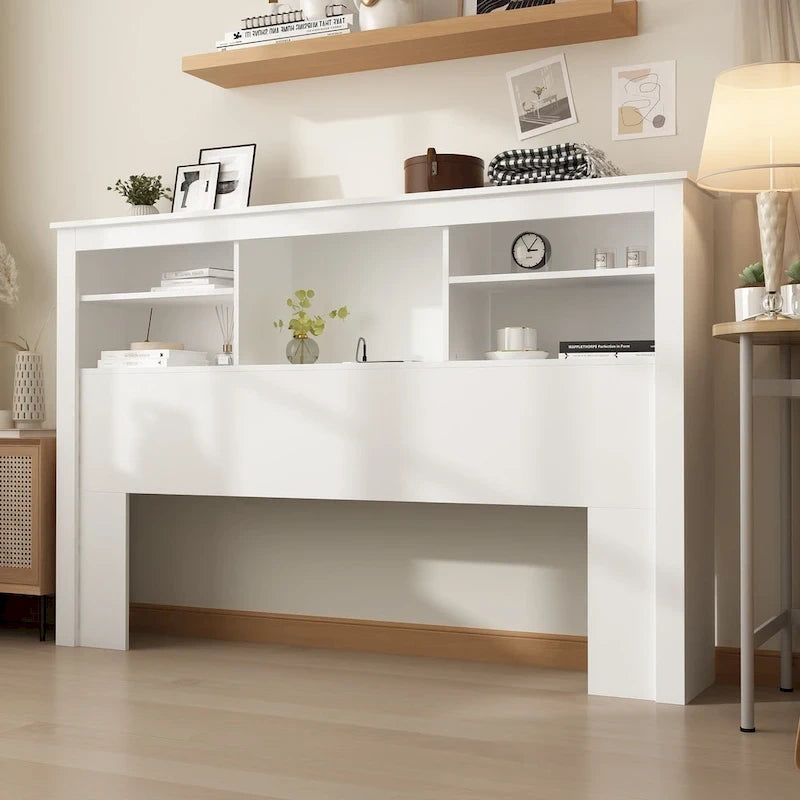 65W Timechee Wooden Bookcase Headboard With Light