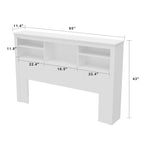 65W Timechee Wooden Bookcase Headboard With Light