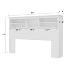 65W Timechee Wooden Bookcase Headboard With Light
