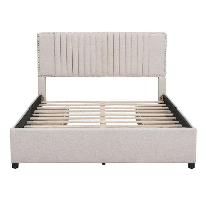 Queen Size Upholstered Platform Bed