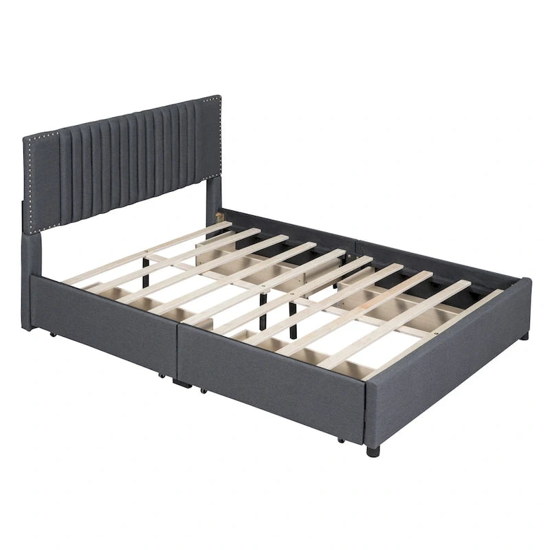 Queen Size Upholstered Platform Bed