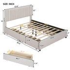 Queen Size Upholstered Platform Bed